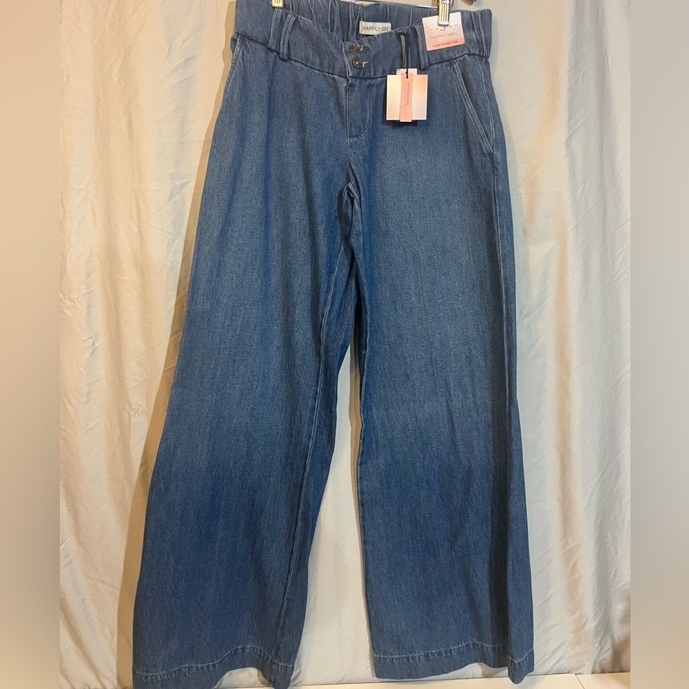 Happily Grey Wide Leg Trouser Jean Women's 9/29